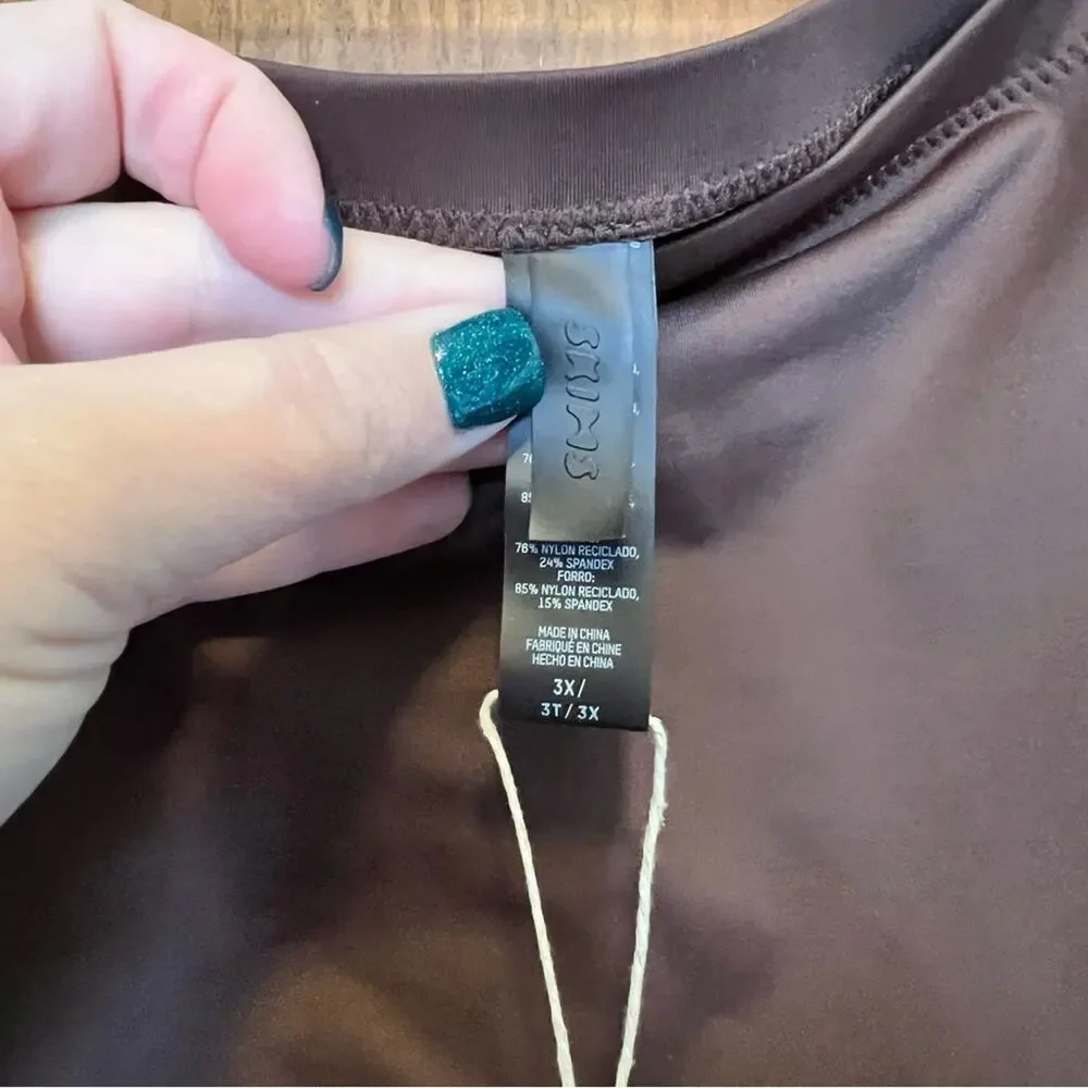 NWT SIGNATURE‎ SWIM MICRO MINI SKIRT COCOA 3X